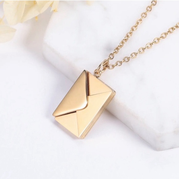 Rose Gold Stainless Steel Love Letter
Envelope Necklace - Picture 7 of 11